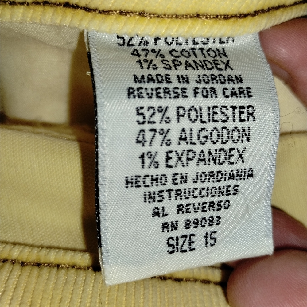 l.e.i. Lowboy Yellow Corduroy Pants, Stretchy NWT - Picture 5 of 8